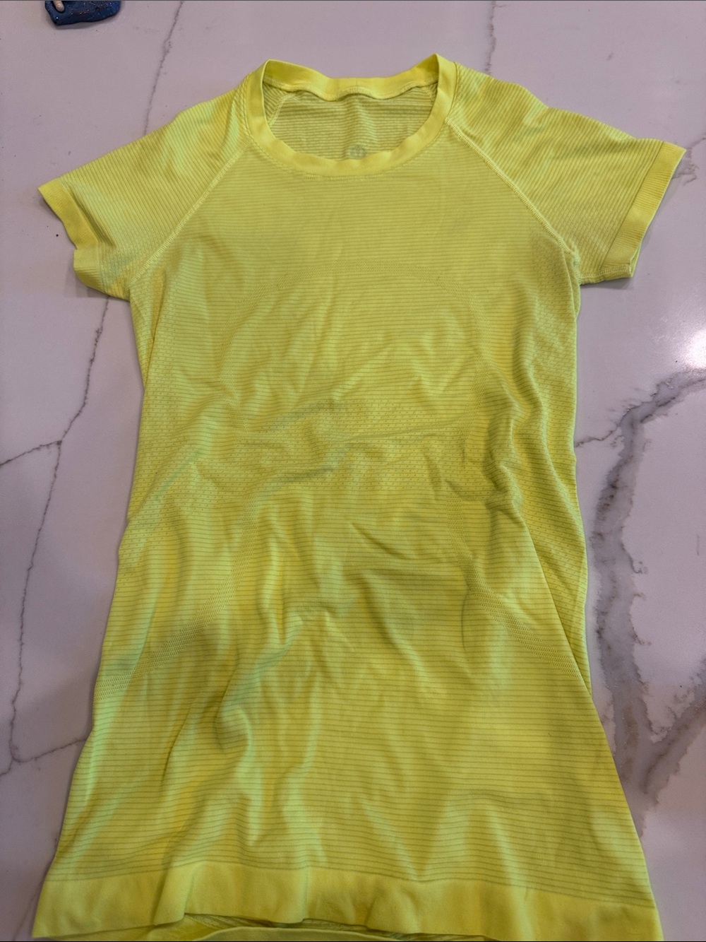 lululemon athletica Neon Yellow Short Sleeve Performance Tee